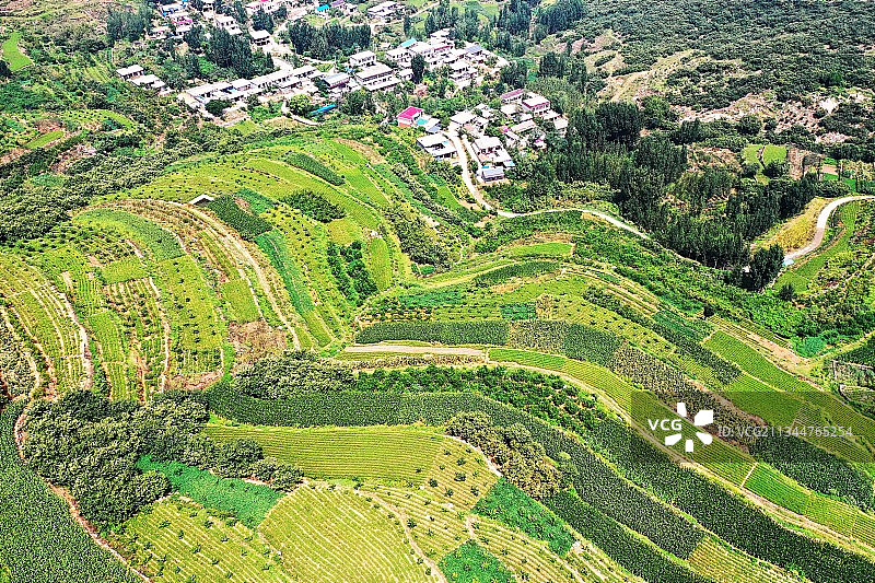 沂蒙山区梯田秋日美景图片素材