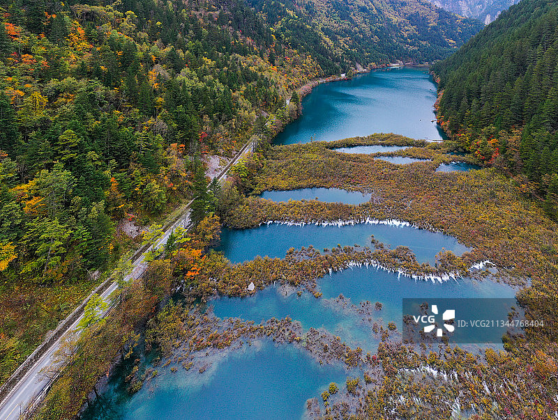 九寨沟镜海图片素材