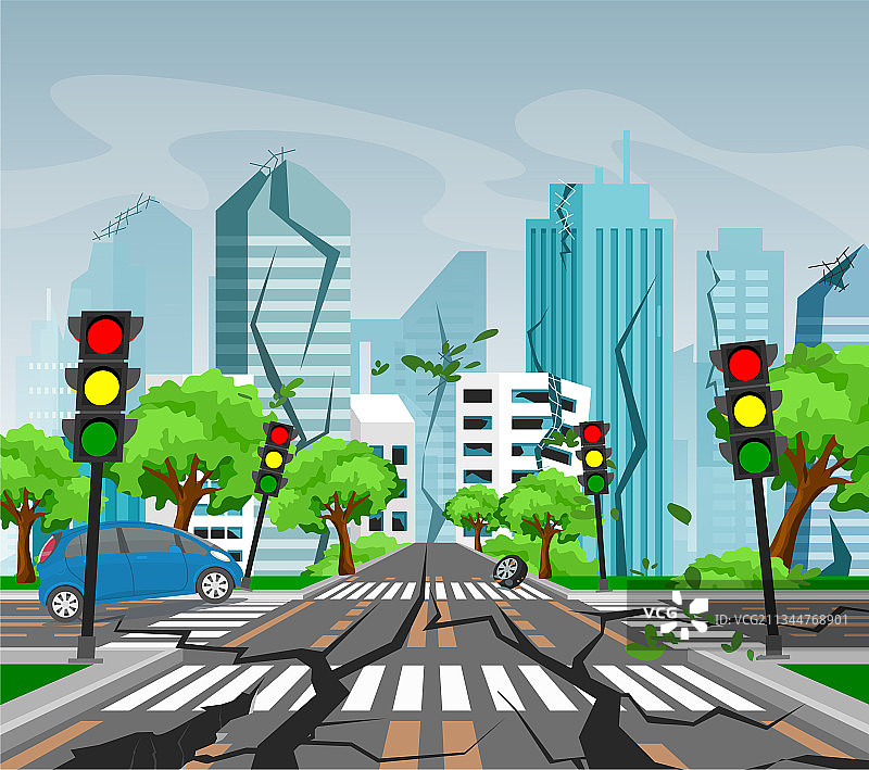 地震灾害概念图片素材