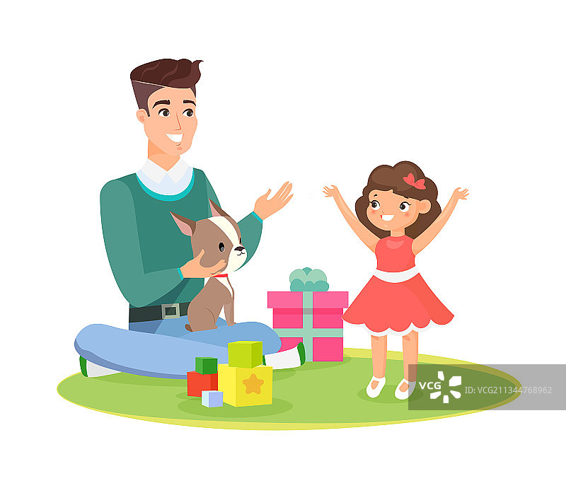 父亲在家玩耍图片素材