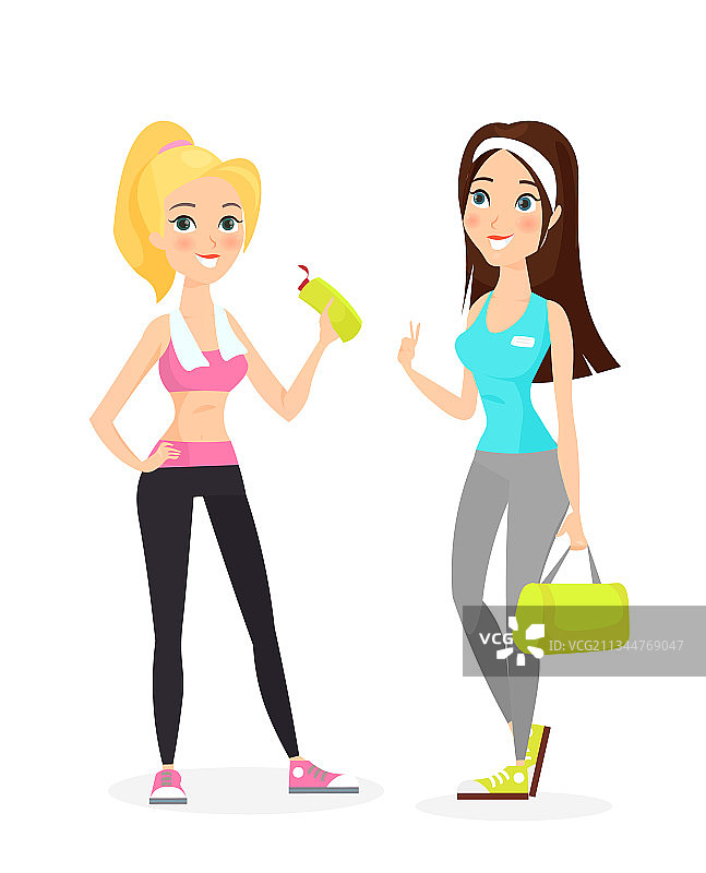 快乐微笑的健康强壮的年轻黑发女子图片素材