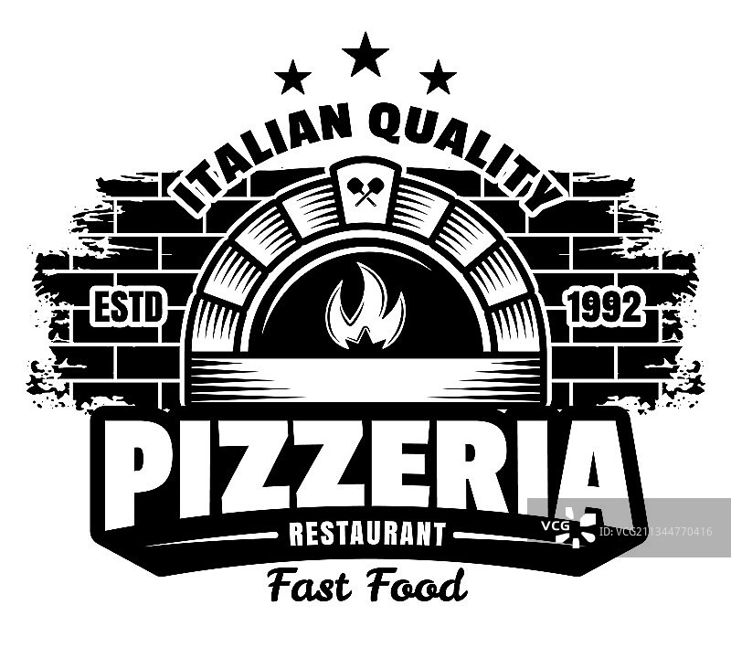 砖炉标志徽章标签或logo图片素材