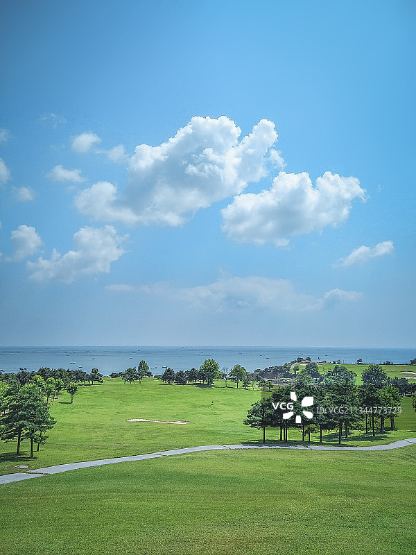 中国辽宁大连金普新区金湾高尔夫海岸图片素材