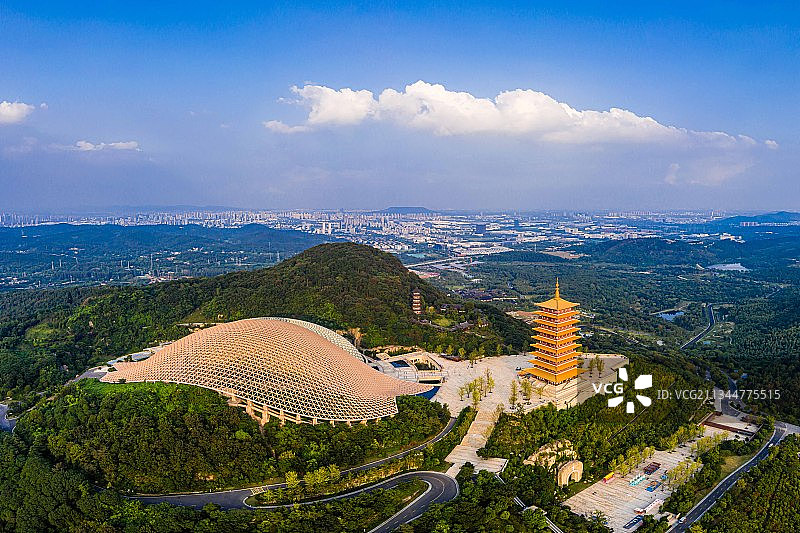 南京牛首山风景区-宏觉禅寺正山门图片素材