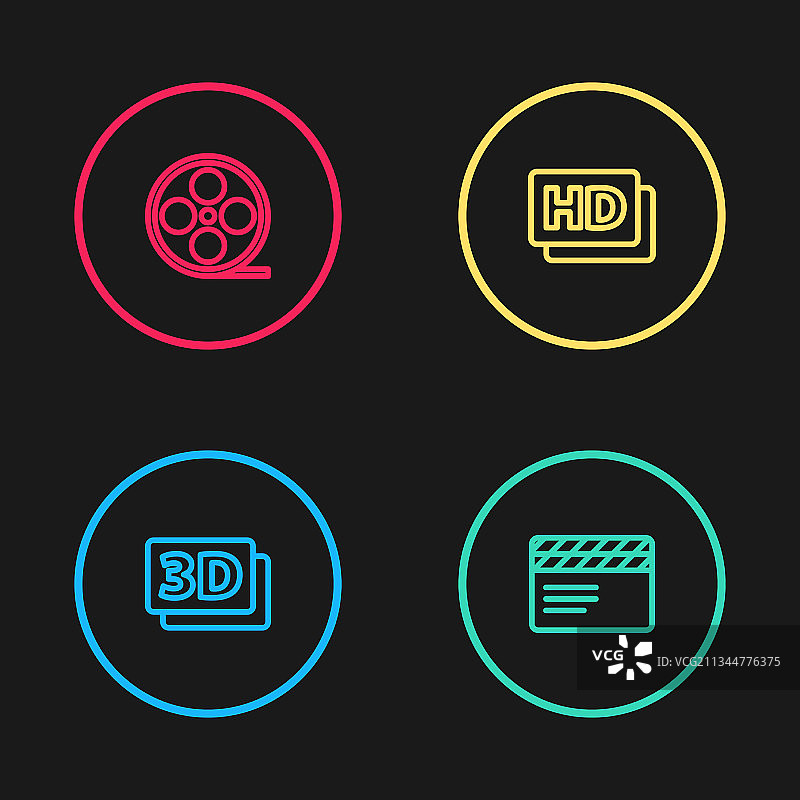 3D电影、电影场记板、高清电影胶带图片素材