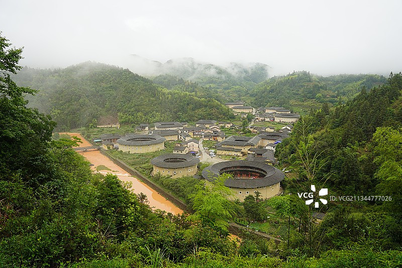 河坑土楼群图片素材