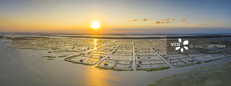 阳澄湖日落图片素材