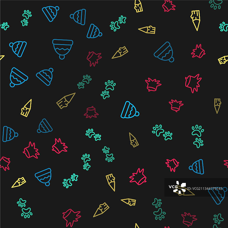 无檐小便帽、爪印与木头图片素材