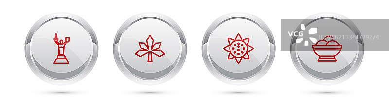 母亲祖国纪念碑栗树叶合集图片素材