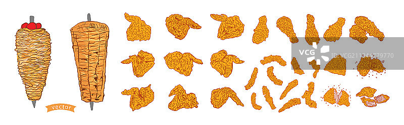 炸鸡快餐菜单设计元素图片素材