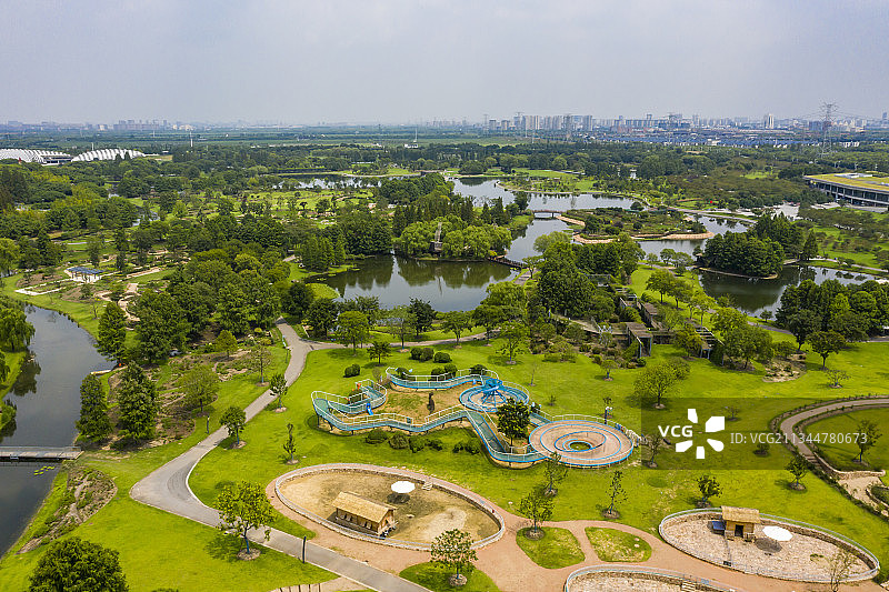 上海辰山植物园全景风光秀丽图片素材