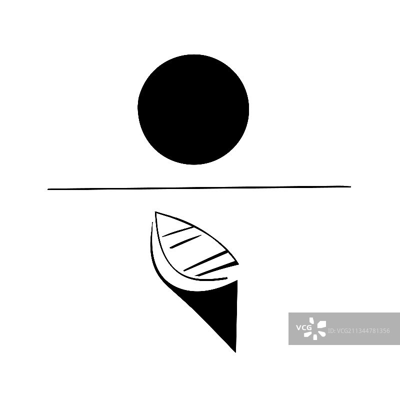 月亮船logo图片素材