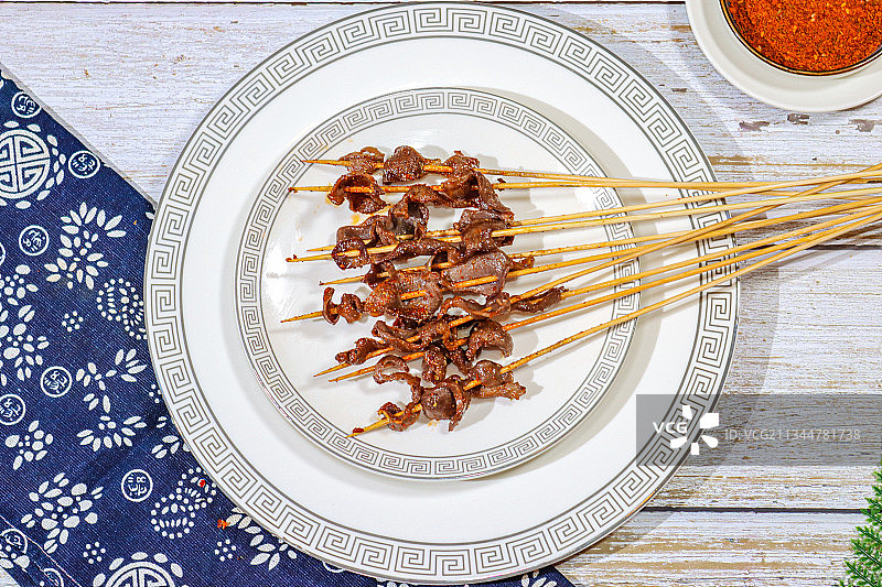 油炸鸡胗串图片素材