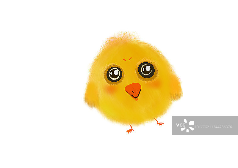 可爱的小鸡仔卡通形象插画元素图片素材