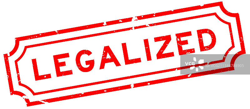 红色复古风“合法化”橡胶印章图片素材