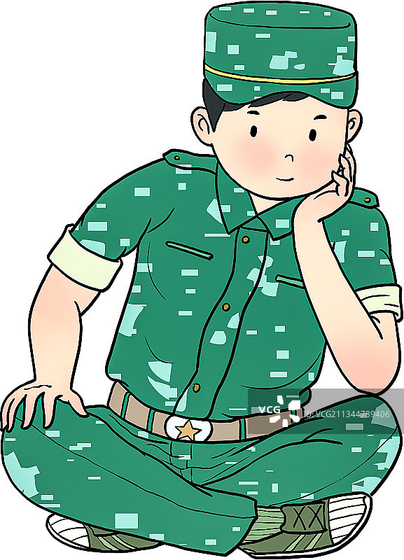 开学季军训的学生元素图片素材