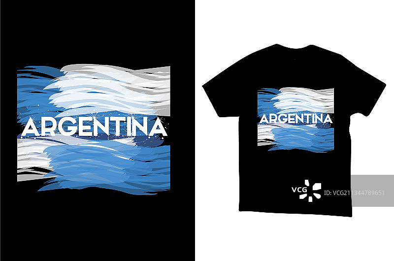 阿根廷世界杯足球赛T恤模板图片素材