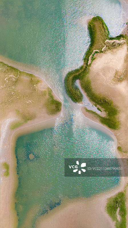 山东渤海莱州湾滩涂地貌图片素材