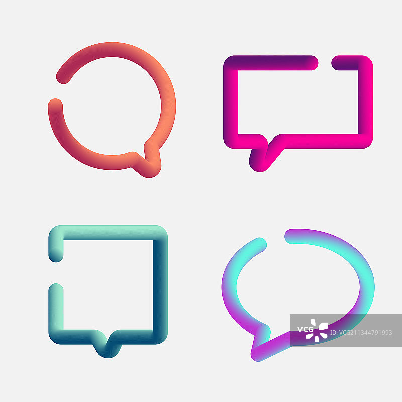 3D轮廓流体或液体对话气泡图片素材