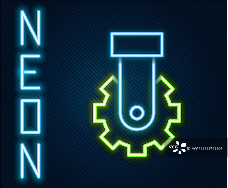 发光霓虹灯线条自行车后变速器图片素材