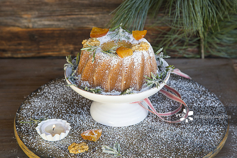 橙色邦特蛋糕图片素材