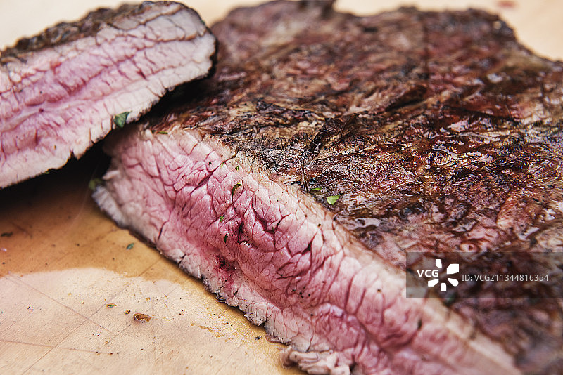 烤牛腩排（特写）图片素材