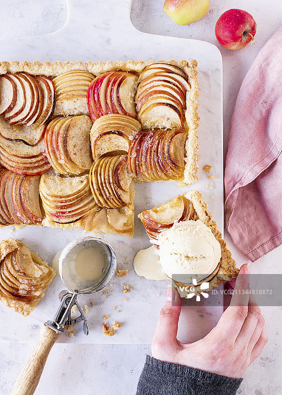 法式苹果馅饼图片素材