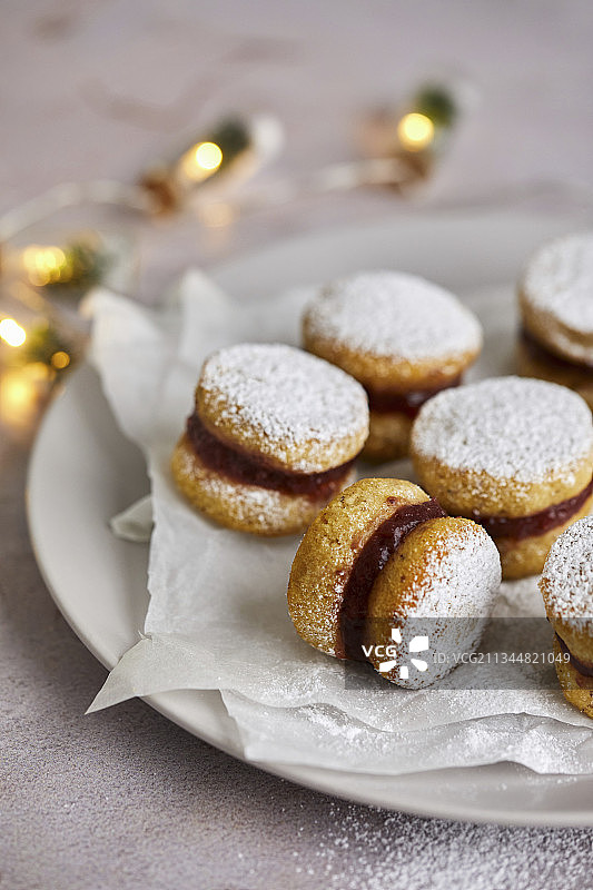 低碳水化合物饼干配无糖果酱图片素材