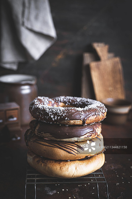 甜味椒盐卷饼花环图片素材