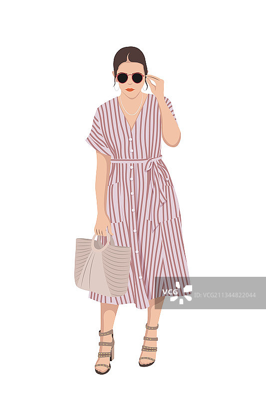 穿着时尚的女性图片素材