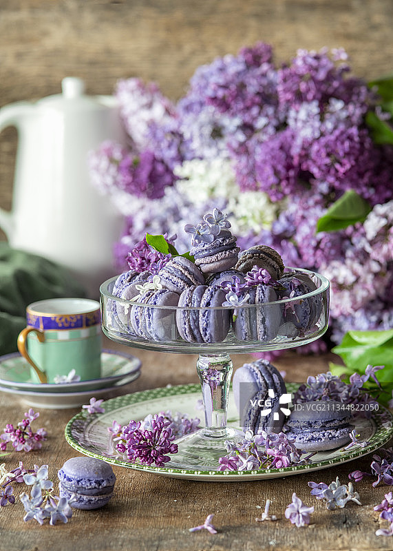 淡紫色和马卡龙图片素材