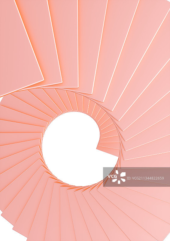 粉色楼梯螺旋空间渲染图片素材