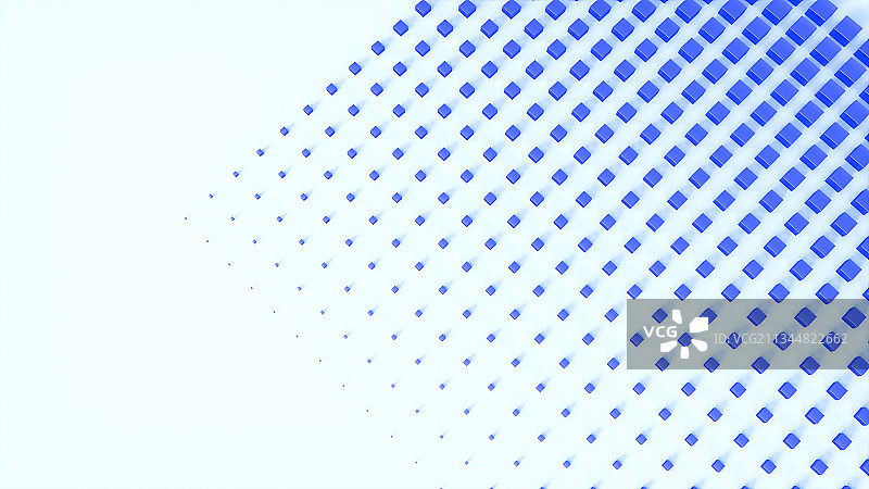 抽象蓝色立方体排列背景渲染图片素材