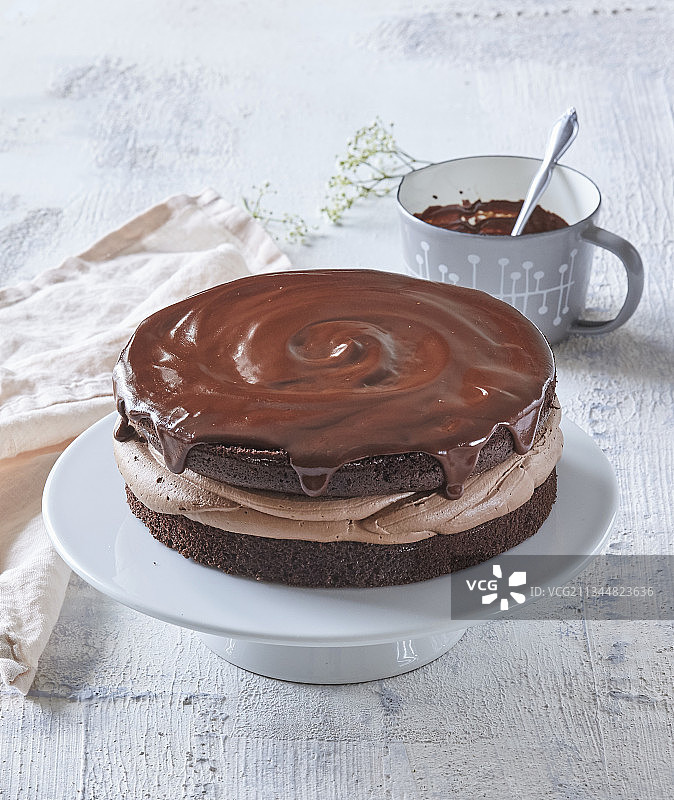巧克力奶油蛋糕图片素材