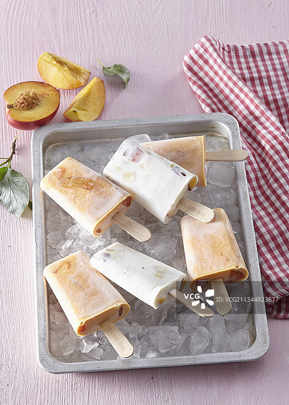 油桃冰棒图片素材