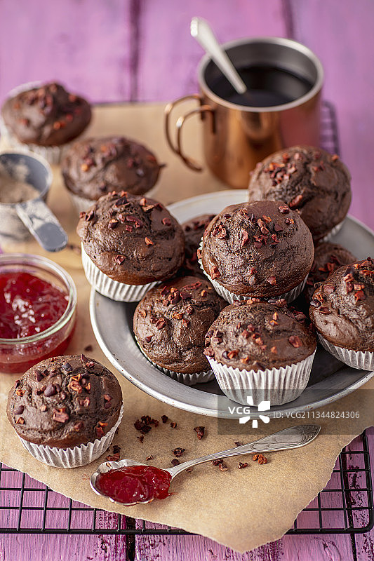 巧克力松饼图片素材