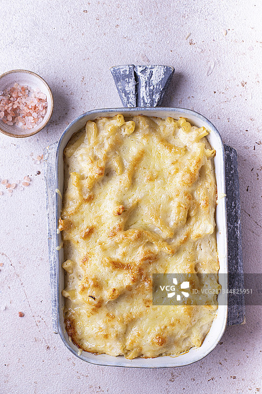 菜花通心粉和奶酪图片素材