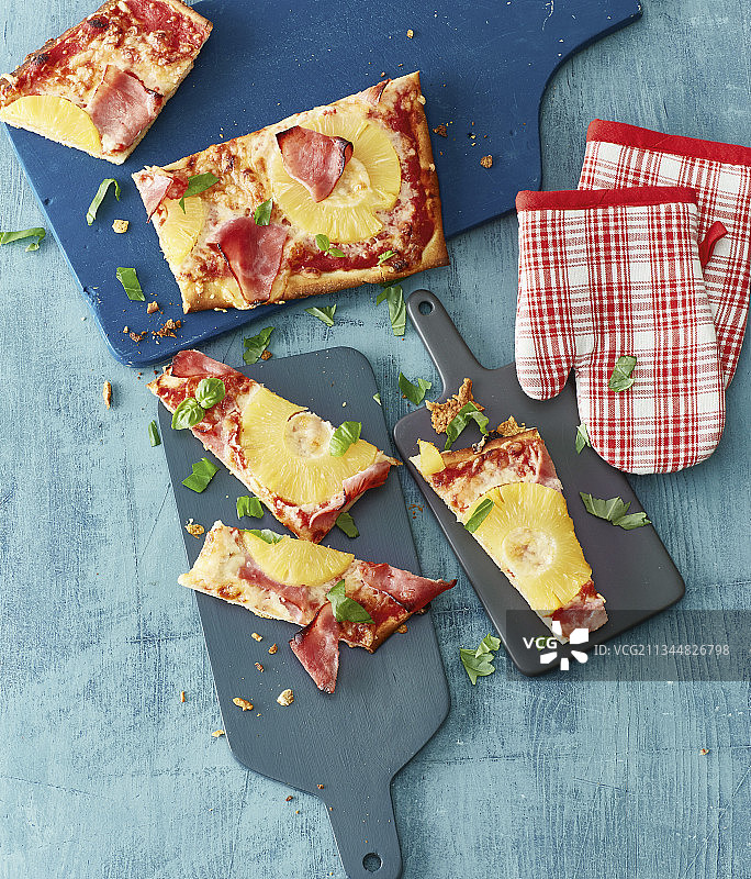 火腿菠萝披萨图片素材
