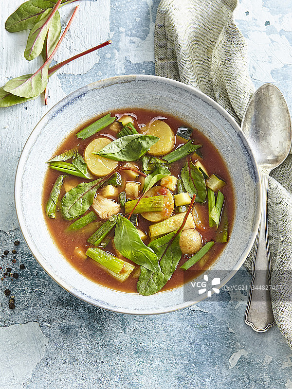 绿色蔬菜汤图片素材