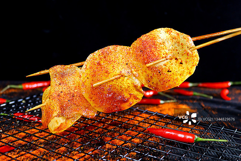 烤土豆片图片素材