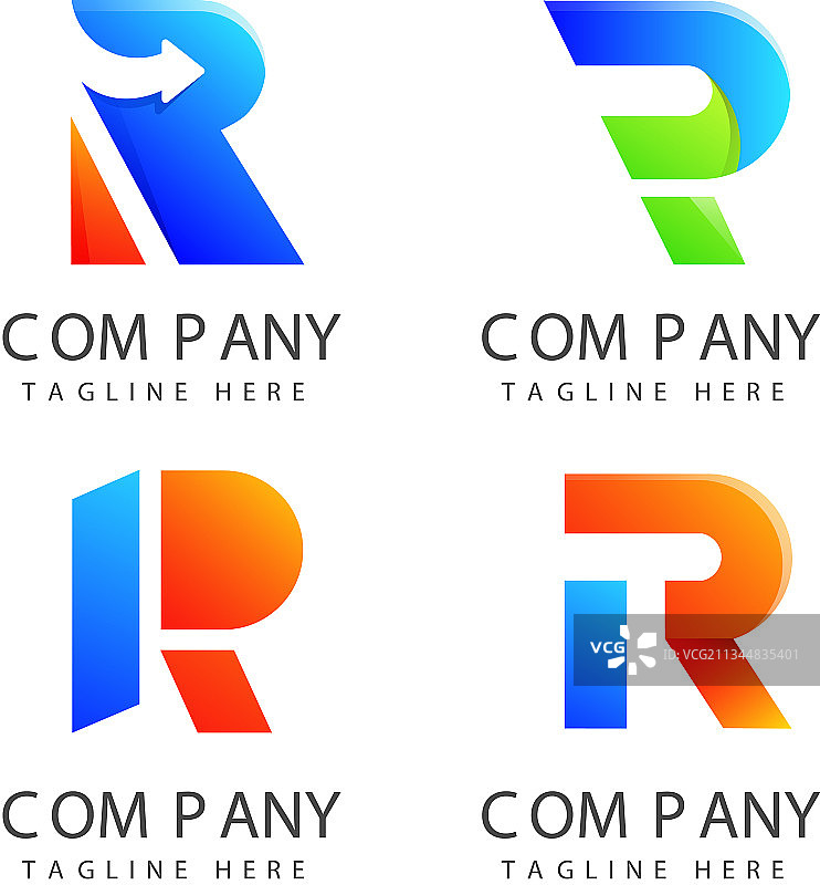 字母R标志设计模板合集图片素材