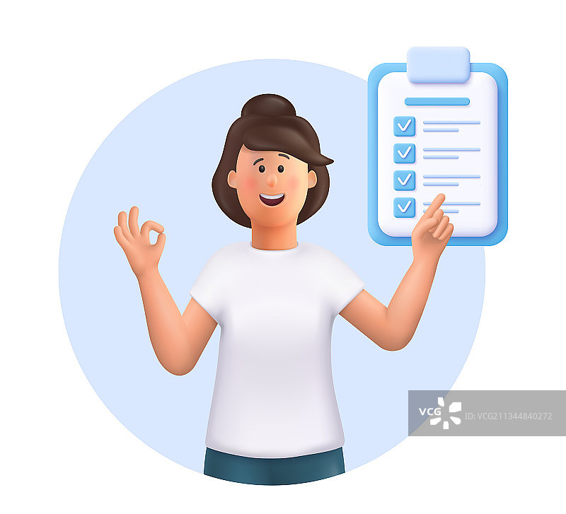 年轻女子简指向标记方向图片素材