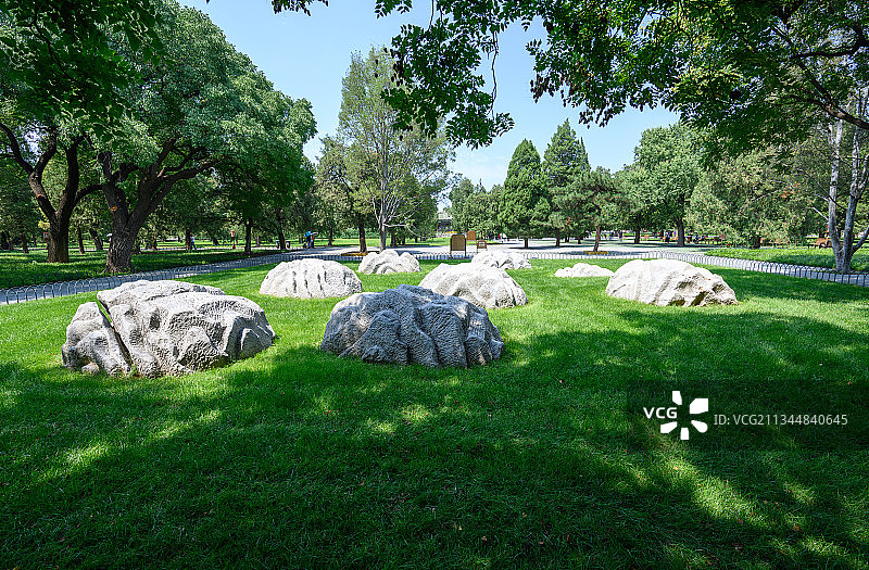 北京天坛公园七星石图片素材