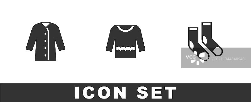 雨衣毛衣袜子图标图片素材