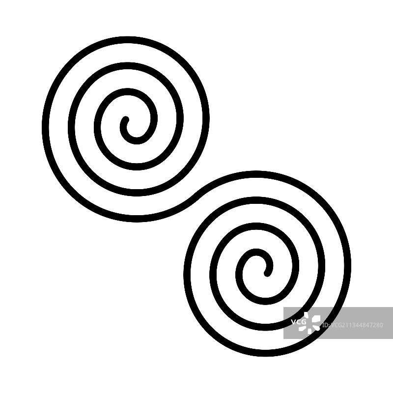 黑色双螺旋抽象装饰图片素材