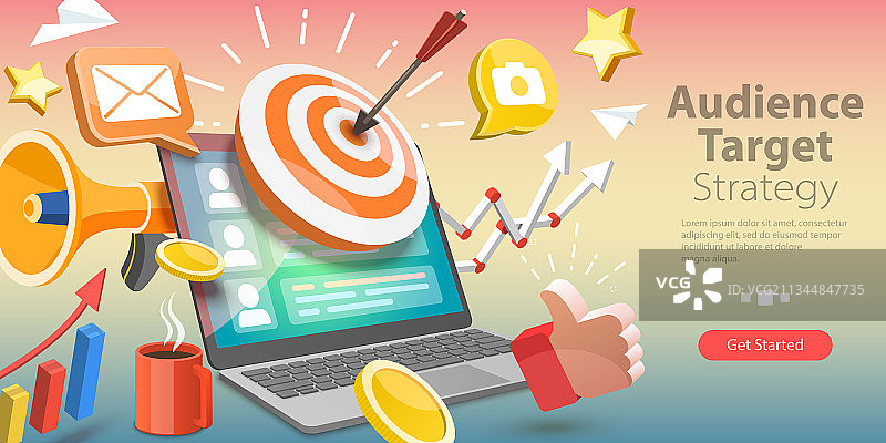 3D概念观众图片素材