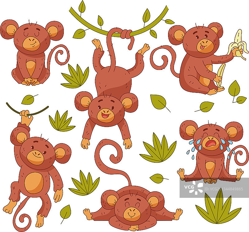 猴子儿童角色吉祥物图片素材