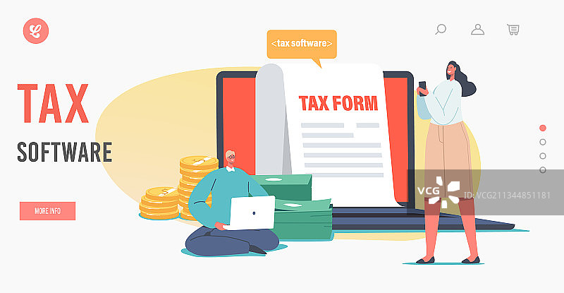 税务软件登录页模板在线支付图片素材