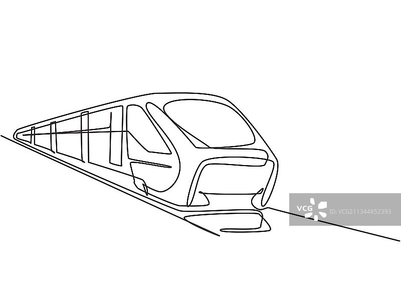 火车单线画图片素材