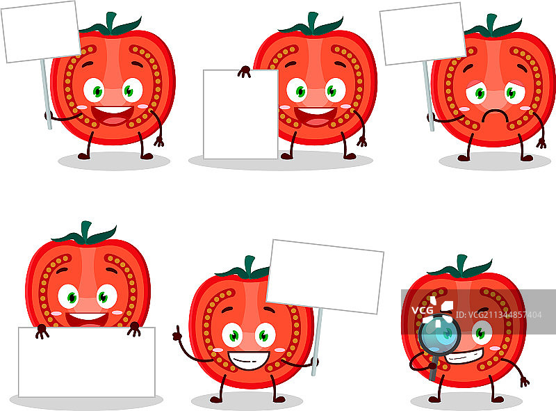 番茄切片角色展示信息板图片素材